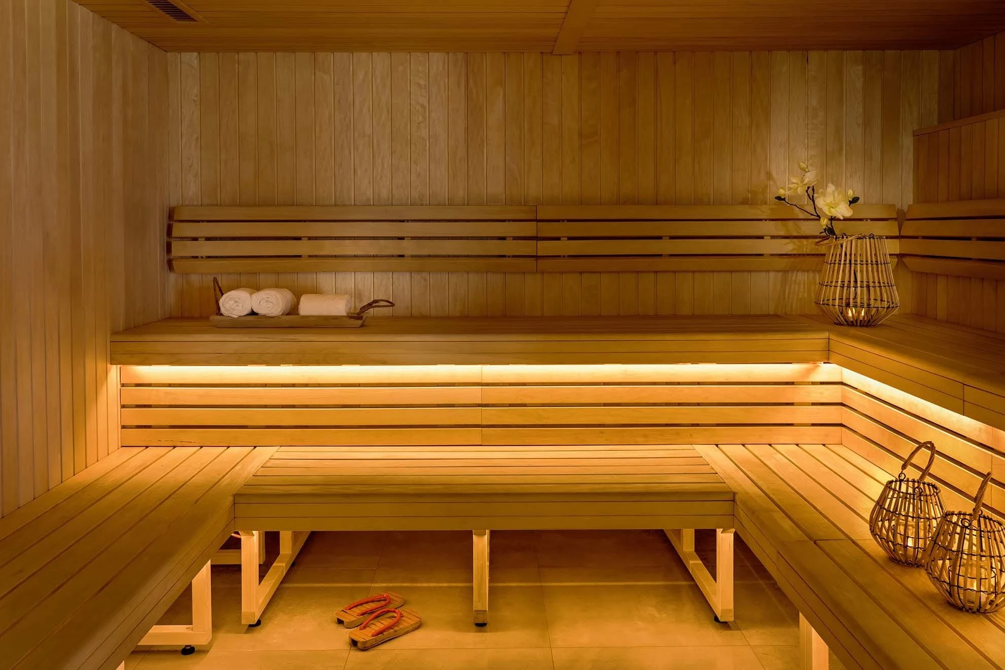Sauna dans un centre de thalasso