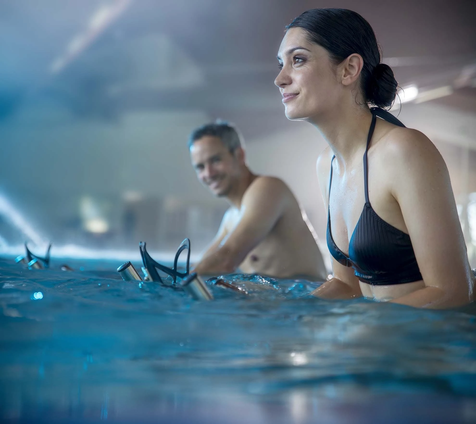 Séance d'activité aquatique de la cure thalasso